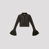 HYPHA LUCENT GLITTER SHIRT CARDIGAN-BLACKBLACK-