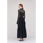 HYPHA LUCENT GLITTER SHIRT CARDIGAN-BLACKBLACK-
