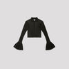 HYPHA LUCENT GLITTER SHIRT CARDIGAN-BLACKBLACK-