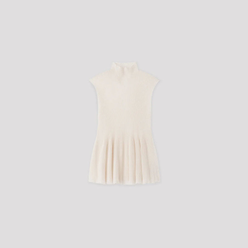 HYPHA LUCENT GLITTER SLEEVELESS TOP-PEARL GOLD-