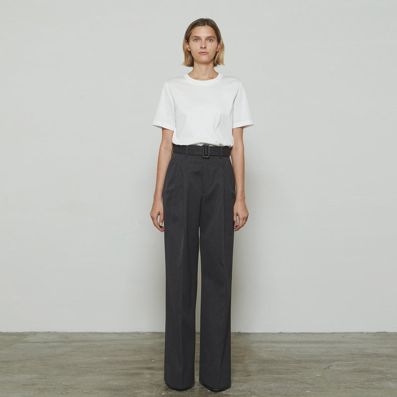 RERACS SUPER TWILL S+S THE SLACKS BELTED 2 TUCK -TOP GRAY- – THEMARKET