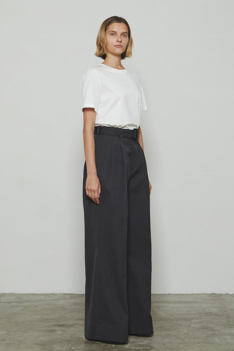RERACS SUPER TWILL S+S THE SLACKS BELTED 2 TUCK -TOP GRAY- – THEMARKET