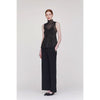 HYPHA LUCENT GLITTER SLEEVELESS TOP -BLACKBLACK