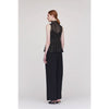 HYPHA LUCENT GLITTER SLEEVELESS TOP -BLACKBLACK