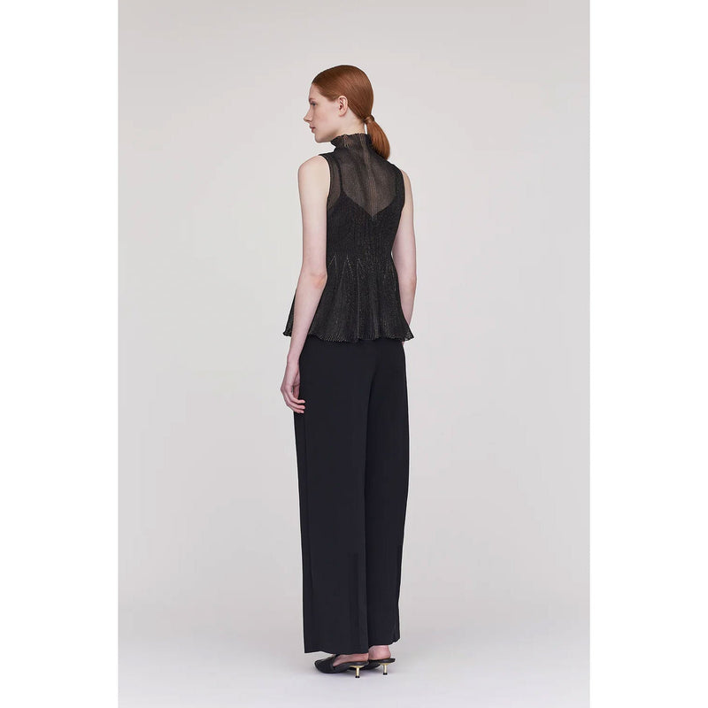 HYPHA LUCENT GLITTER SLEEVELESS TOP -BLACKBLACK