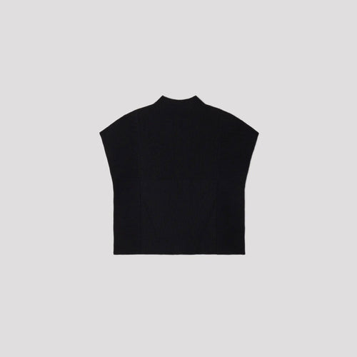 PORTRAIT CREASE TOP-BLACK-