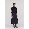 PORTRAIT CREASE TOP-MAROON RED-