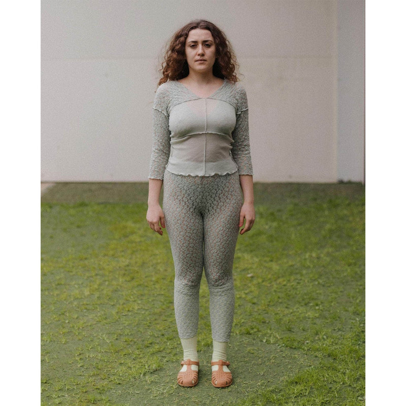 NEHRU LONG SLEEVE TEE-CONTA GREEN-