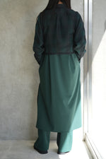 SHEER PLAID SHIRT-C/BROWN-
