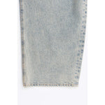 High-waisted Curved Denim-BLUE-