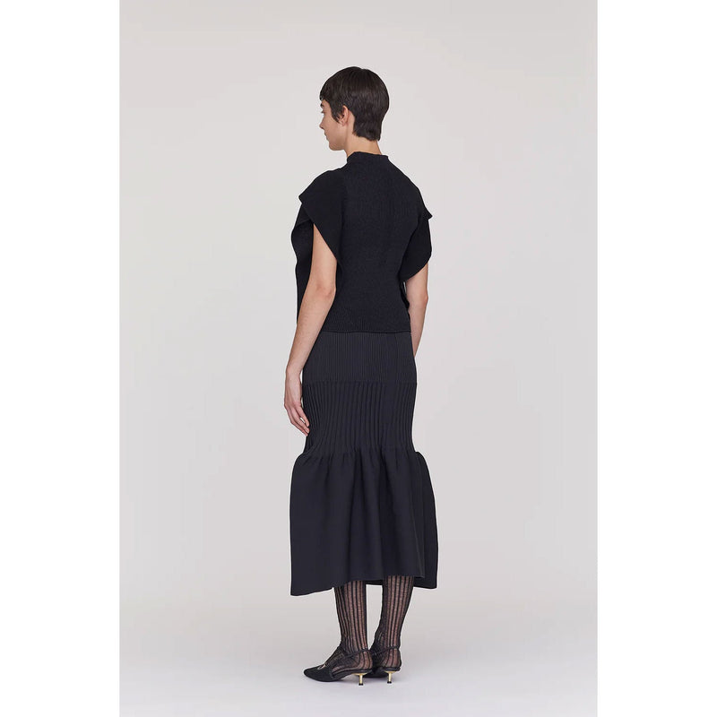PORTRAIT CREASE TOP-BLACK-