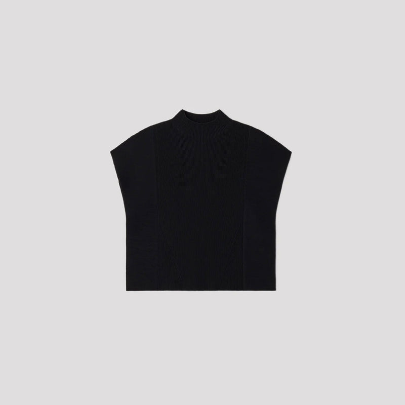 PORTRAIT CREASE TOP-BLACK-