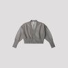 GARTER LUCENT CROPPED CARDIGAN-STEELGRAY-