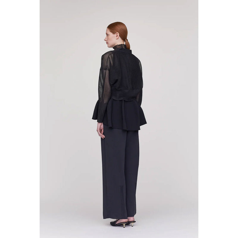 GARTER LUCENT CROPPED CARDIGAN-STEELGRAY-