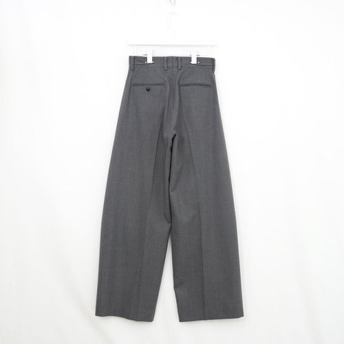 DOESKIN BARREL-LEG PANTS-CHACOAL-