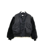 FAUX SHEARLING TYPE CWU-45/P JACKET-BLACK-