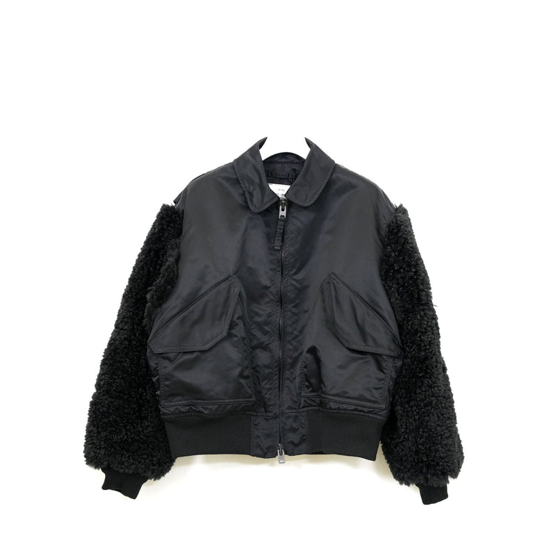 FAUX SHEARLING TYPE CWU-45/P JACKET-BLACK-
