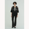 SHEER FLOWER LACE SHIRTS -IVORY-