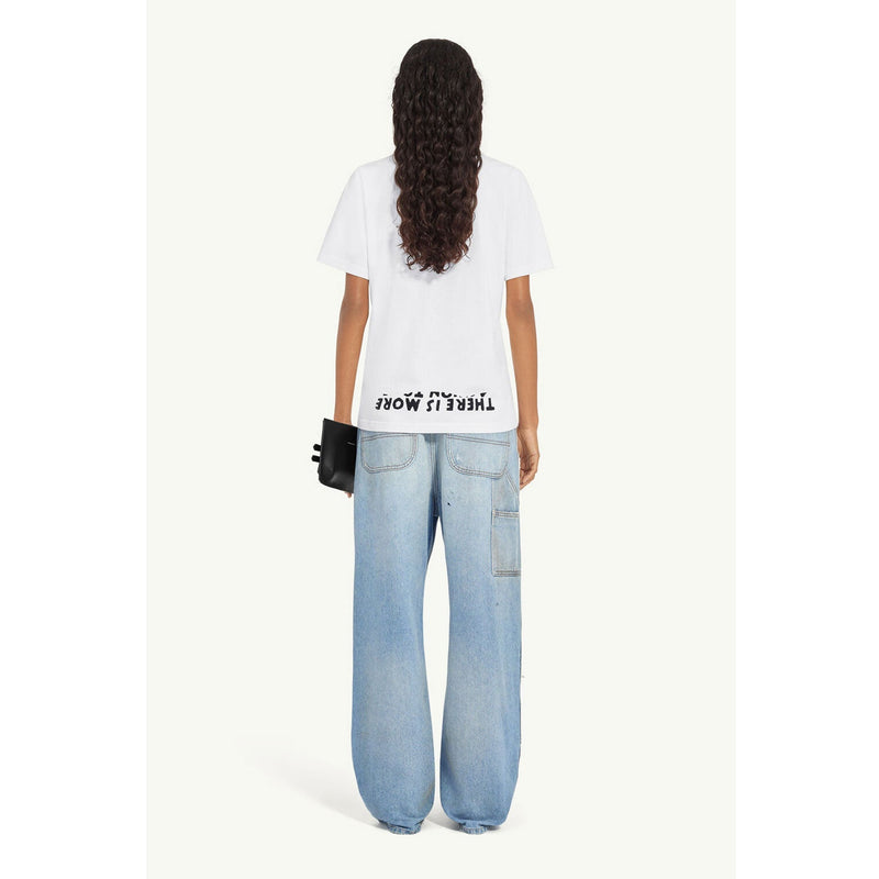 Vネック SIDA Tシャツ-WHITE-