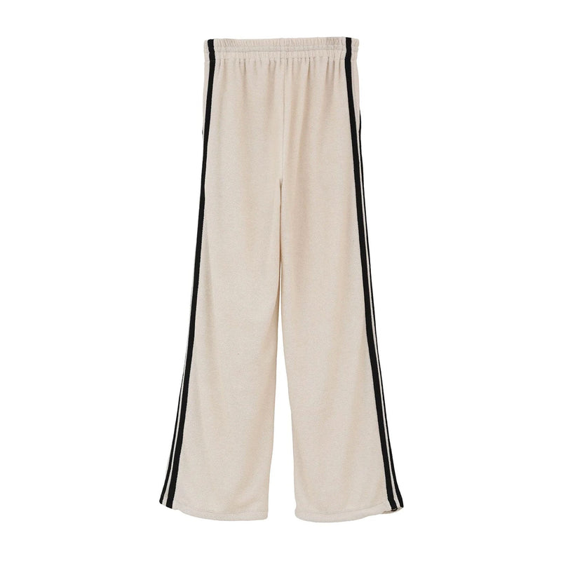PILE LINE PANTS -BROWN-