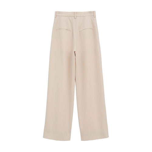 BASIC TUCK PANTS -IVORY-