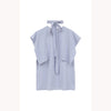 SQUARE SLEEVE BLOUSE -BLUE-