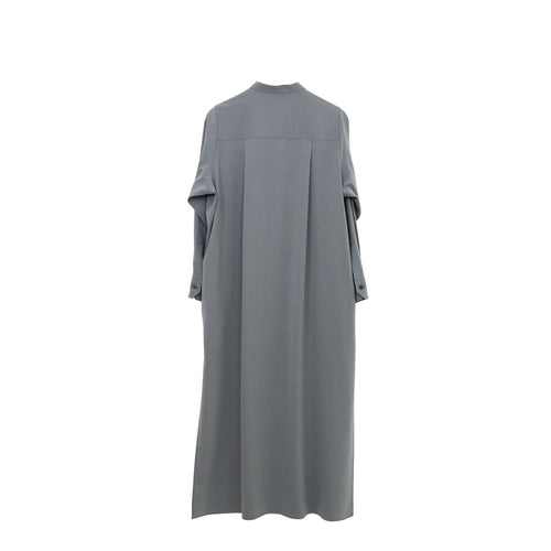 MAXI SHIRT DRESS-CHARCOAL-