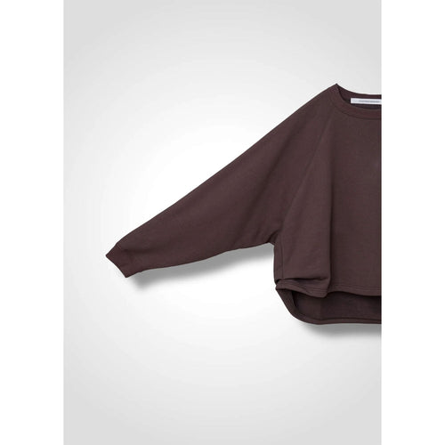 KAYA TUCKED HEM TOP -CHOCOLATE-