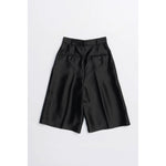 Organza Bermuda Pants-BLACK-
