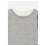 Plating Rib Layered Tee -WHITE×LT.GREY-