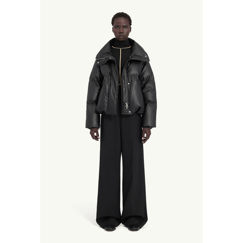 padded jacket -BLACK-