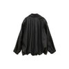 FAKE LEATHER BALLOON JACKET-BLACK-