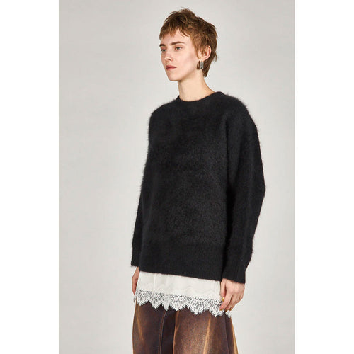 Mink-Processed Knit -BLACK-