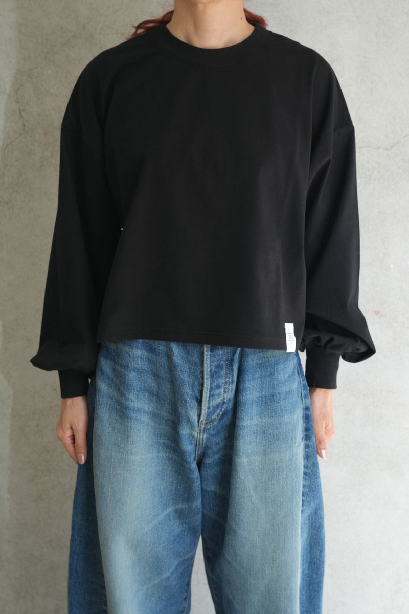 CROPPED LONG-SLV TEE/BIG FIT(6.5OZ)-C/BROWN -