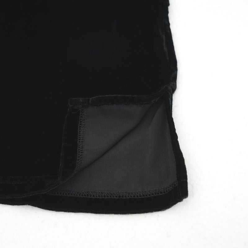 Shoulder Gathered Velour T-Shirt-C.GREY-