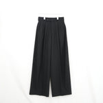DOESKIN BARREL-LEG PANTS-CHACOAL-