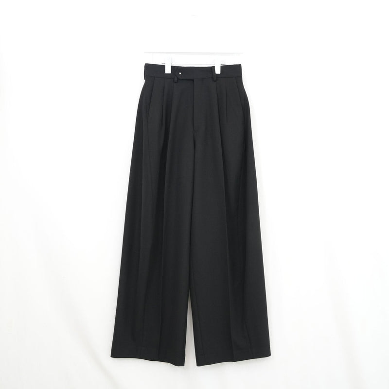 DOESKIN BARREL-LEG PANTS-CHACOAL-