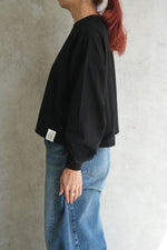 CROPPED LONG-SLV TEE/BIG FIT(6.5OZ)-C/BROWN -