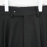 DOESKIN BARREL-LEG PANTS-CHACOAL-