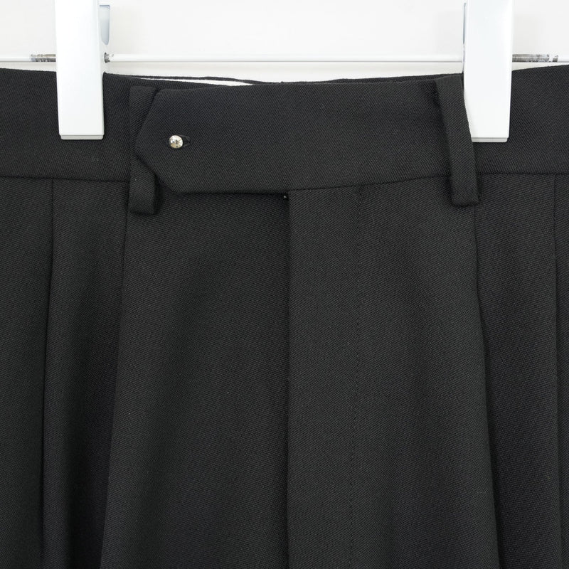 DOESKIN BARREL-LEG PANTS-CHACOAL-