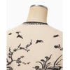 Nature Pattern Sheer Knitted Crew Neck Top-black