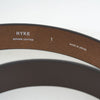 LEATHER RING BELT -BLACK-