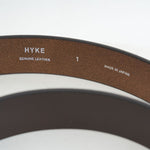 LEATHER RING BELT -BLACK-
