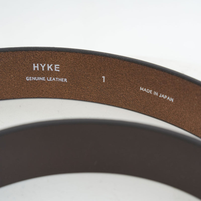LEATHER RING BELT -BLACK-