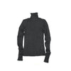 Pure Merino Wool Turtleneck Top -BLACK-