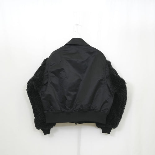 FAUX SHEARLING TYPE CWU-45/P JACKET-BLACK-