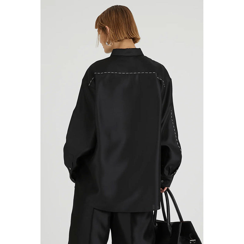 Hand Stitched Shirt-BLACK-