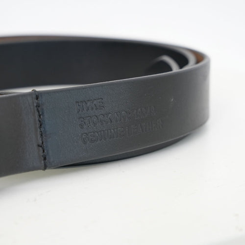 LEATHER RING BELT -BLACK-