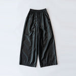 Synthetic Leather Voluminous Wide Pants-BLACK-