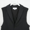 DOESKIN SLEEVELESS BLAZER-BLACK-